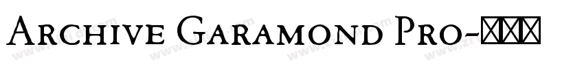Archive Garamond Pro字体转换